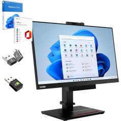 Lenovo All In One ThinkCentre TIO22 22 collu Intel Core i5 8500T DP USBC 16GB 512GB Web kamera Windows 11 Pro Microsoft Office 2021 Professional Garantija 36 mēneši (atjaunots)