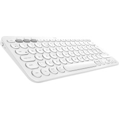 Logitech K380 Bezvadu Bluetooth tastatūra, vairāku ierīču un Easy-Switch funkcija, Windows un Apple saīsnes, PC / Mac / planšetdators / mobilais tālrunis / Apple iOS + TV, UK QWERTY izkārtojums - balta