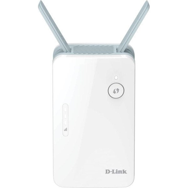 D-Link E15 Eagle PRO AI AX1500 Mesh Range Extender (Wi-Fi pastiprinātājs, retranslators, Hotspot ar gigabitu pieslēgvietu, MU-MIMO, OFDMA, AI atbalsts, signāla displejs, Plug and Play, WPS, WPA3)