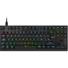 Corsair K60 PRO TKL RGB bezskrūvju mehāniskā optiskā spēļu tastatūra ar kabeli - OPX slēdzis - polikarbonāta vāciņi - iCUE saderīga - QWERTY ES - PC, Mac, Xbox - melna