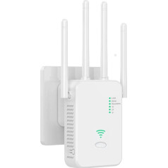 WLAN pastiprinātājs, 300 Mbit/s WLAN retranslators, 2,4 GHz WiFi Range Extender ar 4 antenām un LAN/WAN, WiFi pastiprinātājs atbalsta retranslatora/maršrutētāja/AP režīmu, piemērots mājai, birojam.