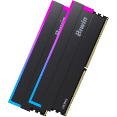 BIWIN Black Opal DW100 DDR5 RGB RAM 32GB (16GB x 2) 6400MHz CL32 Comptuer Memory XMP 3.0 AMD EXPO Intel XMP Compatible, melns