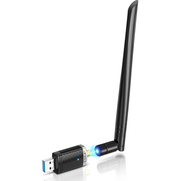 EDUP AC1300M WLAN Stick USB 3.0 WLAN adapteris 6dBi noņemama antena 802.11 AC Dual Band (5GHz 867Mbps + 2.4GHz 400Mbit/s) tīkla pieslēgvieta atbalsta Wi-Fi Hotspot stacionārajam datoram ar Windows/Mac OS