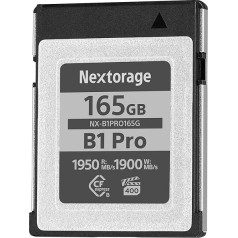 Nextorage Japan CFexpress 165GB Super Fast VPG400 B tipa atmiņas karte Maksimālais nolasīšanas ātrums 1950MB/s Maksimālais ieraksta ātrums 1900MB/s (B1 Pro Series)