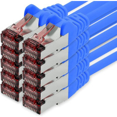 1m zils - 10 x Ethernet LAN kabelis Cat6 tīkla kabelis SFTP PIMF savienojuma kabelis 1000 Mbit s