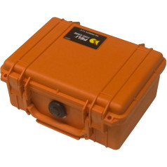 PELI 1150 Stoßfester Schutzkoffer für Foto- und Videoausrüstung, IP67 Wasserdicht, 3L Volumen, Mit Schaumstoffeinlage (Anpassbar), Orange
