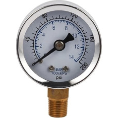 Ts-40-14 Bar 0-200 Psi 0-14 Bar Druckmessgerät 1/8 Außengewinde Npt Druckmessgerät Luftkompressor Hydraulisches Vakuummeter Manometer 1St