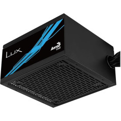 AeroCool Lux LUX650 barošanas bloks 650 W, 230 V, 80Plus Bronze, efektivitāte 88% +, melns