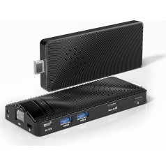 HEIGAOLAPC Mini PC Stick Win 10, Mini dators bez ventilatora, Pentium N4200 4GB 128GB eMMC (1.1GHz), USB3.0 X 2, RJ45 Gigabit Ethernet 4K 60Hz, WiFi BT 5.0 HDMI 2.0 biznesam, mājai, birojam