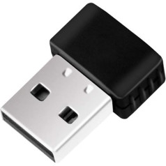 LogiLink WL0086B Bezvadu LAN 300 Mbit/s USB 2.0 mikroadapteris ar Realtek mikroshēmu 2T2R un WPS pogu