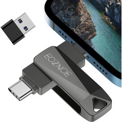 Oznoe 256 GB USB zibatmiņas karte iPhone/iPad/Android mobilajam tālrunim/Laptop/PC, USB zibatmiņas ārējā atmiņas karte, kas saglabā vairāk fotoattēlu un video bez lietotnes