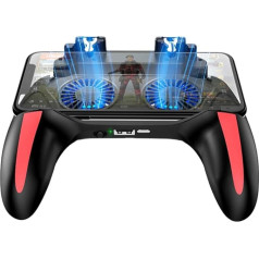 fasient Dual Cooling Fans Handy-Game-Controller, ergonomisches Smartphone-Gamepad mit 2500 mAh/5000 mAh Akku-Powerbank für 4,7-6,5-Zoll-Telefone(5000mAh)