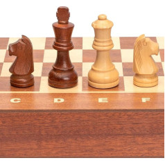 Husaria Professional Staunton Tournament Wooden Chess Game No. 4 with 2 Extra Ladies, 7.6 cm Kings