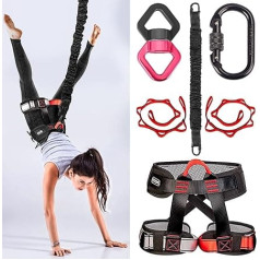 DASKING Heavy Bungee Band Set, Air Yoga Resistance Bungee Stretch Belt, 4D Bungee Dance Rope, Exercise Resistance Belt Training Fitness Home Gym Professional Training Equipment (50 kg - 90 kg)