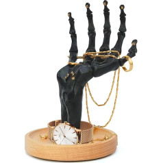 SUCK UK Skeleton Hand Hanging Jewellery Tidy/Skeleton Hand Jewellery Holder Organiser and Display Stand Jewellery Hanger for Displaying Rings, Bracelets, Necklaces and Earring