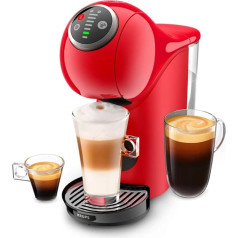 Krups KP3405 NESCAFÉ Dolce Gusto Genio S Plus kapsulu automāts | Espresso Boost | Temperatūras izvēle | Karstie un aukstie dzērieni | 15 bāru sūkņa spiediens | 0,8 l ūdens tvertne | 1500 Watt | Sarkana krāsa