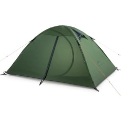 Naturehike Ultralight Silikona telts kempinga telts 2 personas telts Lietumizturīga kempinga pārgājienu 3-4 sezonu telts (zaļa)