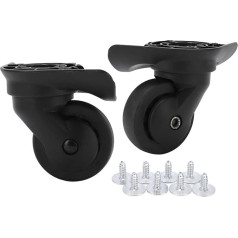 Alomejor 1 Pair bagāžas riteņu nomaiņa A52 Mute Swivel riteņi ceļojumu čemodānam