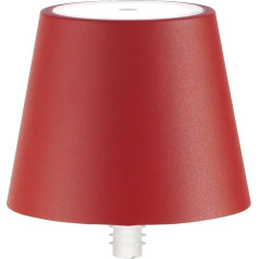 Zafferano, Poldina Stopper Lamp, bezvadu un uzlādējama pudeles lampa ar skārienjūtīgu vadību, piemērota lietošanai iekštelpās un ārpus telpām, aptumšotājs, 2200-3000 K, augstums 11 cm, krāsa sarkana