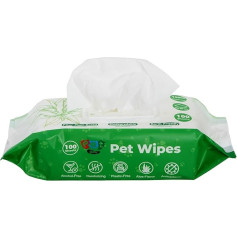 Pet Guru® suņiem un kaķiem 100% bez plastmasas Bioloģiski noārdāmās daudzfunkcionālās tīrīšanas salvetes Fiber Plant Based Alcohol Free 1200 Wipes Bez smaržas