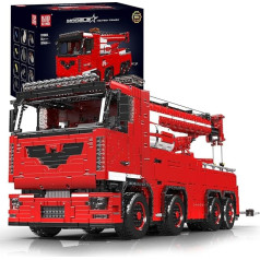 Mould King 19008 Technik Tow Truck Crane Clamping Blocks, 10966 gabali Inženiertehniskās tehnoloģijas kravas automašīnas modeļu komplekts Pneimatiskā celtņa kravas automašīna, dāvana pieaugušajiem un pusaudžiem