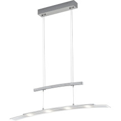 Reality Leuchten Samos R32990407 LED piekaramais gaismeklis Metāla niķeļa matēts stikls Balts vai caurspīdīgs Komplektā ietilpst 4x 4 vatu LED Sensora reostats