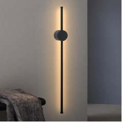 ZMH LED sienas lampas iekštelpu sienas lampas - 60 cm melns, moderns priekšnama lampas dizains, kāpņu lampa, 3000 K silti balta, virtuves lampa, netiešs sienas apgaismojums viesistabai, guļamistabai, gaitenim, priekštelpai, kāpnēm, gultai, virtuv