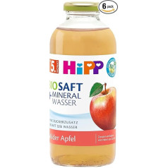 HiPP Bioloģiskā sula + minerālūdens Maigs ābolu iepakojums 6 gab. (6 x 0,5 l)