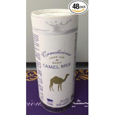 4 paplātes (11,28 litri) oriģinālā kamieļu piena Camelicious no Dubaijas (48 kannas pa 235 ml) -