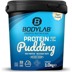 Bodylab24 Protein Pudings pistāciju 1000 g, ar līdz 25 g olbaltumvielu (no sūkalu olbaltumvielām) vienā porcijā, ātri un viegli pagatavojams, ideāli piemērots kā olbaltumvielām bagāta alternatīva