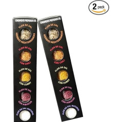 TERRAMAR MALLORCA - 2 x Flor de Sal Black Edition Gardēžu sāls 5 jūras sāls un garšvielu komplekts no Maljorkas - ideāla dāvana (2 x 100 g)