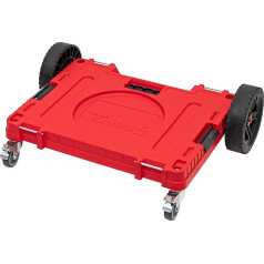 QBRICK SYSTEM Transportēšanas rullīšu dēlis Transportēšanas dēlis 120 kg kravnesība Viena transportēšanas platforma Visdažādāko segumu sarkana Ultra HD 750 x 542 x 223 mm