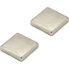 Magnet Expert® 25 x 25 x 5 mm biezs N42 neodīma magnēts - 11 kg pievilkšanas spēks ( 20 gab. iepakojumā )