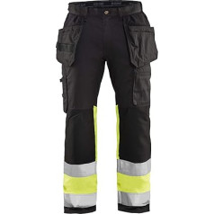 Blaklader 15581811119933D124 High Vis-Hose mit Stretch, Schwarz/Sichtgelb, Größe D124