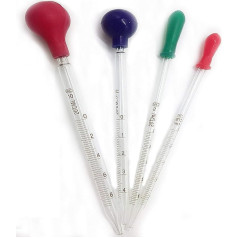 bieza stikla graduētas pipetes ar silikona vāciņiem 1ml 2ml 5ml 10ml