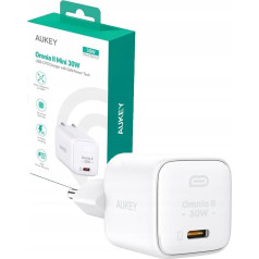 Pa-b1l balts omnia ii mini tīkla lādētājs 1xusb-c powerdelivery 30w 5a