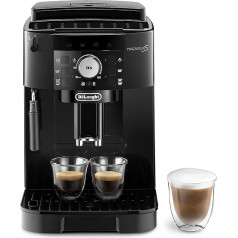 De'Longhi Magnifica S ECAM11.112.B, pilnībā automātisks kafijas automāts ar piena putu sprauslu kapučīno pagatavošanai, ar Espresso tiešās izvēles pogām un rotējošo regulatoru, 2 krūžu funkcija, melns