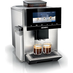 Siemens EQ900 TQ903D03 Pilnībā automātisks kafijas automāts, aplikācijas vadība, intuitīvs skārienjūtīgais displejs, baristas režīms, AromaBoost, trokšņu slāpēšana, Premium malšanas ierīce, automātiskā tīrīšana ar tvaiku, 1500 W,