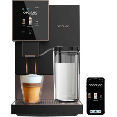 Cecotec Compact Super automātiskais kafijas automāts ar Wifi Cremmaet Compactccino Connected Black Rose. 1350 W, 19 bāri, TFT ekrāns un lietotne, dzirnaviņas, 400 ml piena tvertne un 1 litrs ūdens.