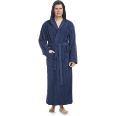 Arus Bathrobe-Pacific for Men and Women with Hood, Extra Long, 100% Cotton Terrycloth, House Coat, Dressing Gown, Sauna Gown