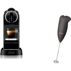 Nespresso De'Longhi EN167.B Citiz kafijas kapsulu automāts ar augstspiediena sūkni un Bomann® piena putotāju Elektriskais piena putotājs ar Soft Touch korpusu