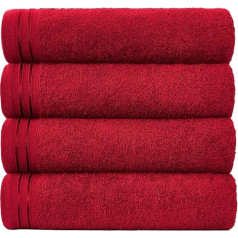 Lieli roku dvieļi Vannas dvieļi Super absorbējošs ēģiptiešu kokvilnas dvieļu komplekts 4 Pack Extra Soft Large Bath Towel Red - Quick Dry Bath Towels - 450gsm mazgājami dvieļi 75x135cm