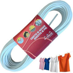 parpyon® 20m x 4.5mm Outdoor Clothes Line Heavy Duty Outdoor Made in Italy Coated Steel Cable (Wire, 20m)