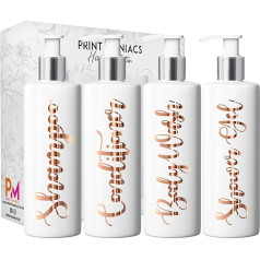 Print Maniacs White Mrs Hinch iedvesmoja personalizētas 500 ml sūkņa pudeles vannas istabas losjons virtuves komplekts šampūns kondicionieris (dušas želejas komplekts) (varš)