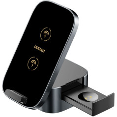 Dudao 3in1 A11Pro+ induktīvais 15 W lādētājs tālruņa viedpulksteņa austiņām - melns