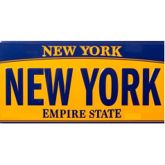 TNND New York Background Novelty Metal License Plate License Plate Sign 6