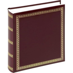 Walther 29 x 32 cm mākslīgās ādas albums Das Schicke Dicke Classic Photo Album 100 fotogrāfijām, sarkans