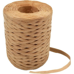 Raffia dzija Raffia lentes 200 m Dāvanu lentes Raffia papīra dzija Dabas Raffia tamborēšanai Raffia lentes Iepakošanas aukla somām