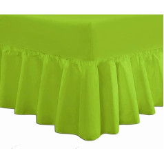 DTEX HOMES LUKSUSA KOKVILNAS POLI KOKVILNAS ĪPAŠI DZIĻA RUFFLE FIT LAPA 4FT MAZA DUBULTĀ ZAĻA