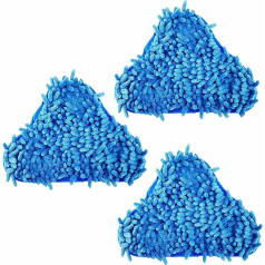 MEETOZ 3 x H2O tvaika tīrītāja X5 spilventiņi Coral Blue Chenille H20 Compatible Replacement Mazgājams